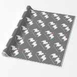 Papel De Presente Samoyeds que Wedding com texto feito sob encomenda<br><div class="desc">O design do amante original do cão. Personalize com seu próprio texto. Excelente para presentes de casamento!</div>