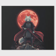 Samurai do Lobo Branco sob a Lua de Sangue Carmesi