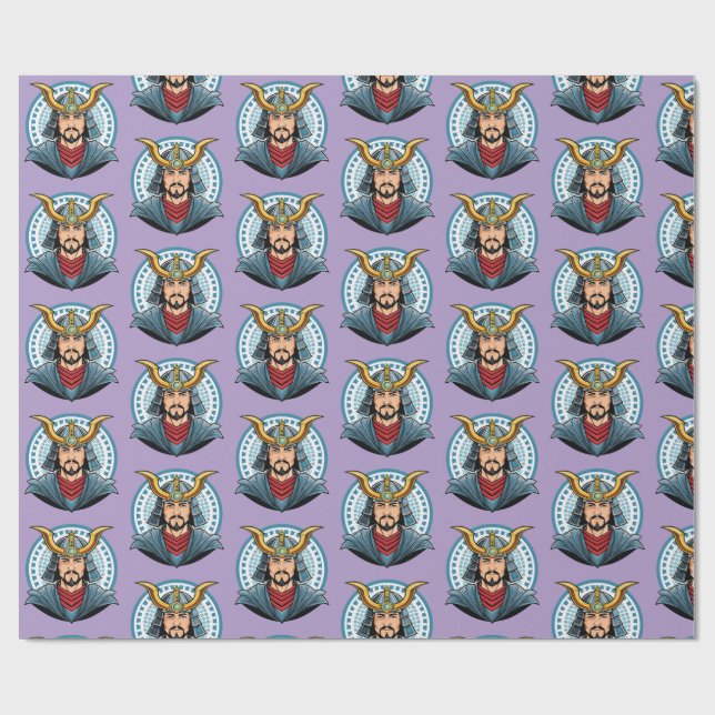 Papel De Presente samurai japonês (Aberto)