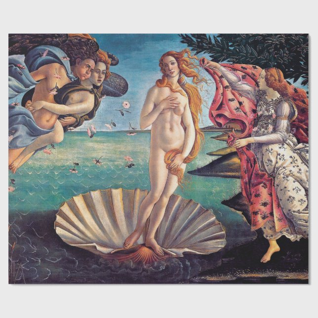 Papel De Presente Sandro Botticelli - O Nascimento de Vênus - Arte E (Aberto)