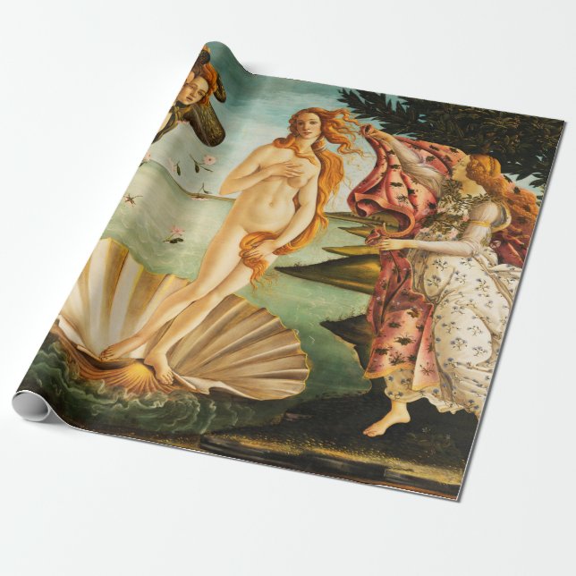Papel De Presente Sandro Botticelli O Nascimento de Vênus Belas Arte (Desenrolado)
