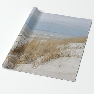 Papel De Presente Sandy Beach e dunas no inverno