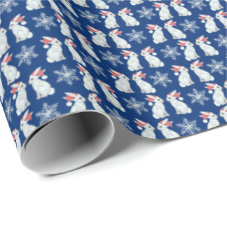 Papel De Presente Santa Bunnies Wrapping Paper