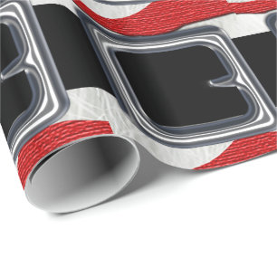 Papel De Presente Santa Claus Belt Natal Design Xmas