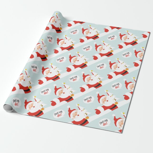 Papel De Presente Santa Claus - just say go (Desenrolado)