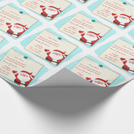 Papel De Presente Santa Claus - Letra do Natal dos Papais noeis