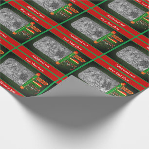 Papel De Presente Santa Claus North Pole, seu feriado fotográfico