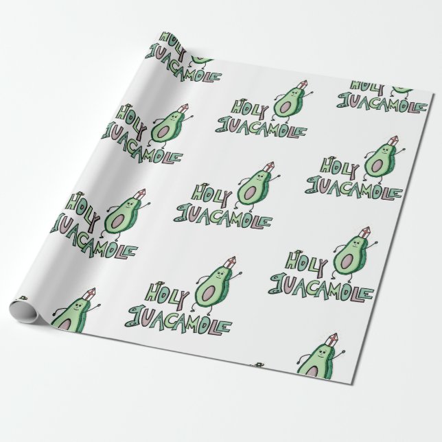 Papel De Presente Santa Guacamole (Desenrolado)