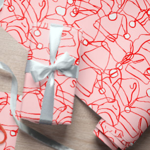 Papel De Presente Santa Hat Jumble e Elegante Natal subestimado