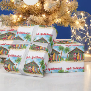 Papel De Presente Santa Surf Shack Havaí – “Mele Kalikimaka!” 