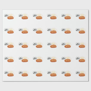 Papel De Presente Santo Challah Hanukkah judeu-pão