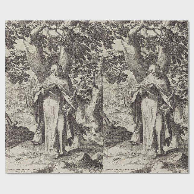 Papel De Presente Santo Domingos padre católico castelhano (Aberto)