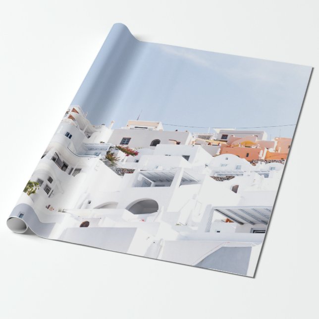 Papel De Presente Santorini, grécia (Desenrolado)