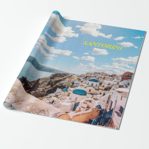 Papel De Presente Santorini, Grécia Beach House