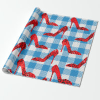 sapateiras de rubi de gingham azul