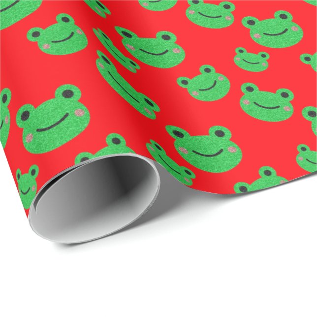 Papel De Presente Sapo de Natal (Ponta do rolo)
