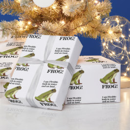 Papel De Presente Sapo Verde Divertido