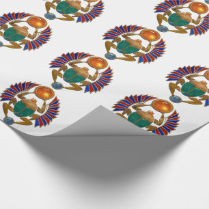 Papel De Presente Sarcófago 3D gráfico egípcio.