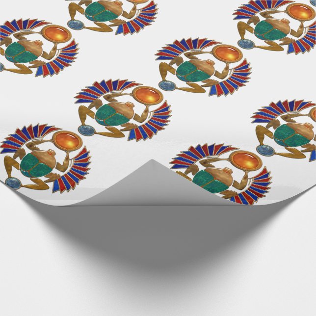 Papel De Presente Sarcófago 3D gráfico egípcio. (Ponta)