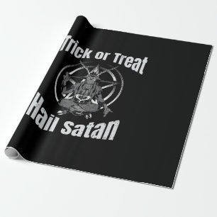 Papel De Presente Satã de granizo Pentagram no Halloween