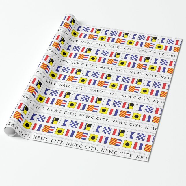 Papel De Presente Saudações da Cidade do Atlântico (Desenrolado)