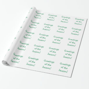 Papel De Presente Saudações De Fé Verde De Férias Da Época