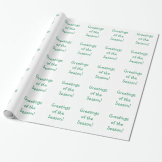 Papel De Presente Saudações De Fé Verde De Férias Da Época