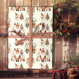 Papel De Presente Scandinavian Folk Art Festive Holiday