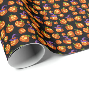 Papel De Presente Scareen Halloween Pumpkins