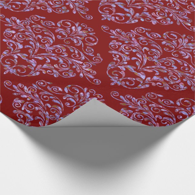 Papel De Presente Scarletphylo Elegant Royal Damask (Ponta)