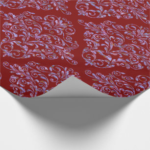 Papel De Presente Scarletphylo Elegant Royal Damask 30" x 6'