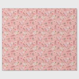 Papel De Presente Scattered Flower Wrapping Paper