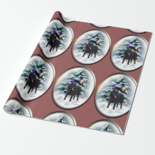 Papel De Presente Schipperke Christmas