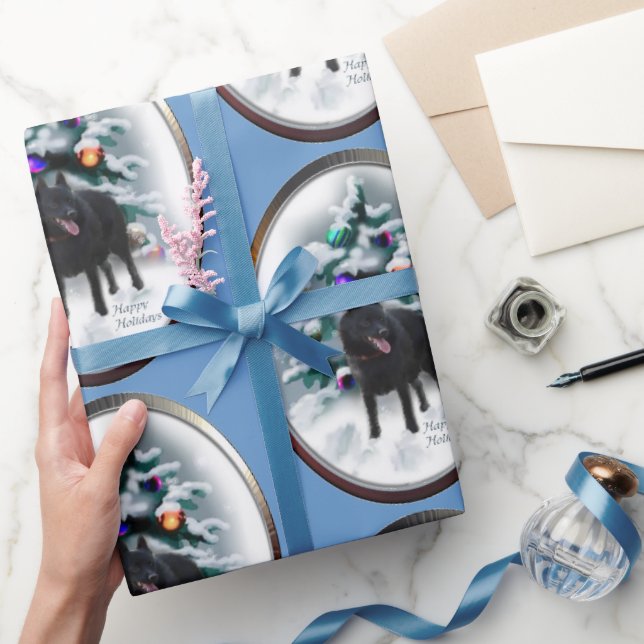 Papel De Presente Schipperke Christmas (Presentear)