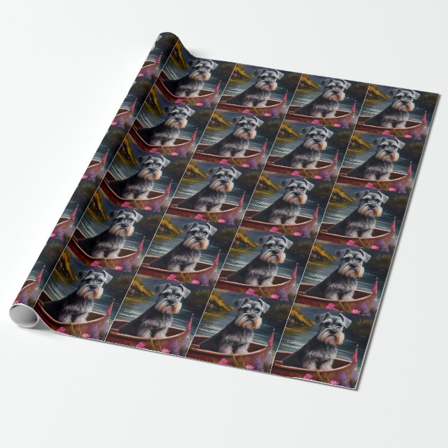 Papel De Presente Schnauzer num Remo: Uma Aventura Cênica (Desenrolado)