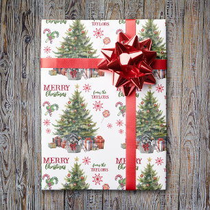 Papel De Presente Schnauzer Terrier Basket debaixo da árvore de Nata