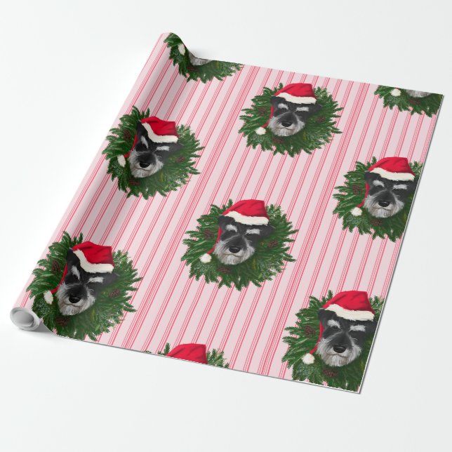 Papel De Presente Schnauzer Wrapping Paper (Desenrolado)