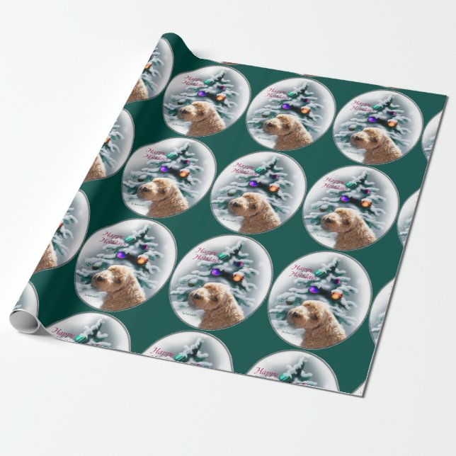 Papel De Presente Schnoodle Christmas (Desenrolado)