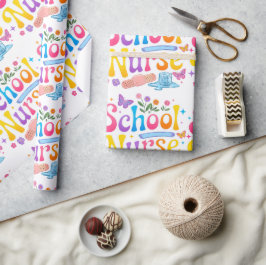 Papel De Presente School Nurse Wrapping Paper