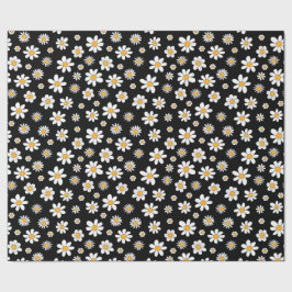 Papel De Presente schwarz-weißes Design mit Blumen