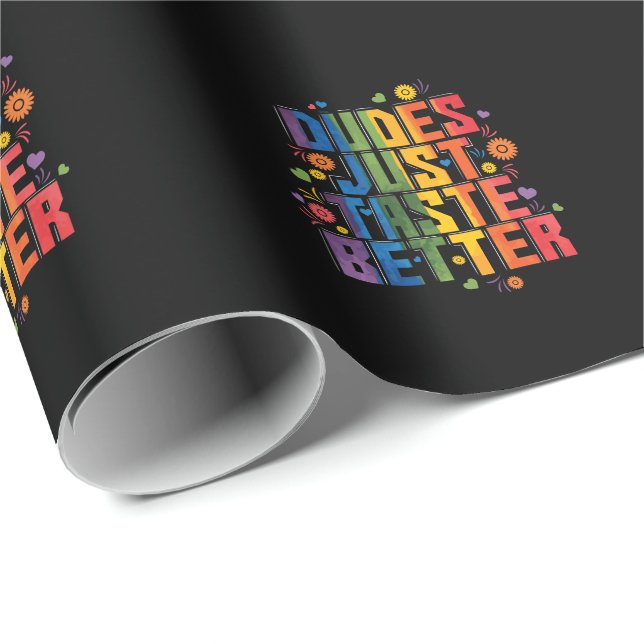 Papel De Presente Schwul "Dudes Just Taste Better" (Ponta do rolo)