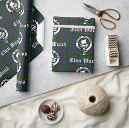 Papel De Presente Scottish Clan Wood Crest & Tartan