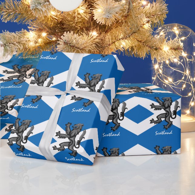 Papel De Presente Scottish Flag, Rampant & Gifts Scotland/sport fan (Feriados)