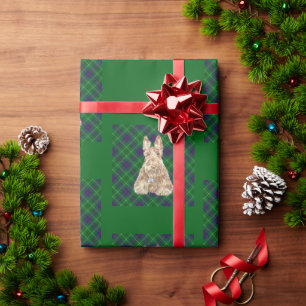 Papel De Presente Scottish Terrier Tartan