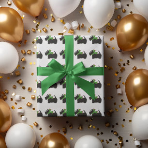 Papel De Presente Scotty Dog e Tartan Feliz Natal