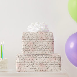 Papel De Presente Script Vintage