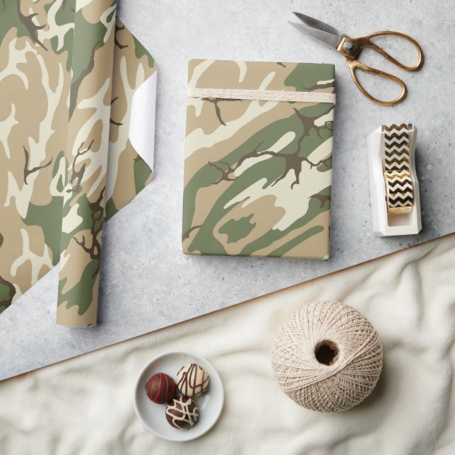 Papel De Presente Scrub Camo (Artesanato)