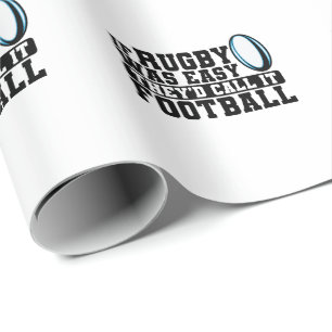 Papel De Presente Se Rugby fosse fácil, chamariam de futebol