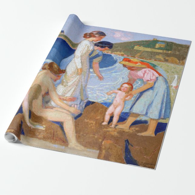 Papel De Presente Sea Bathing, Maurice Denis (Desenrolado)