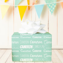Seafoam Mint Green Birthday Nome Personalizado